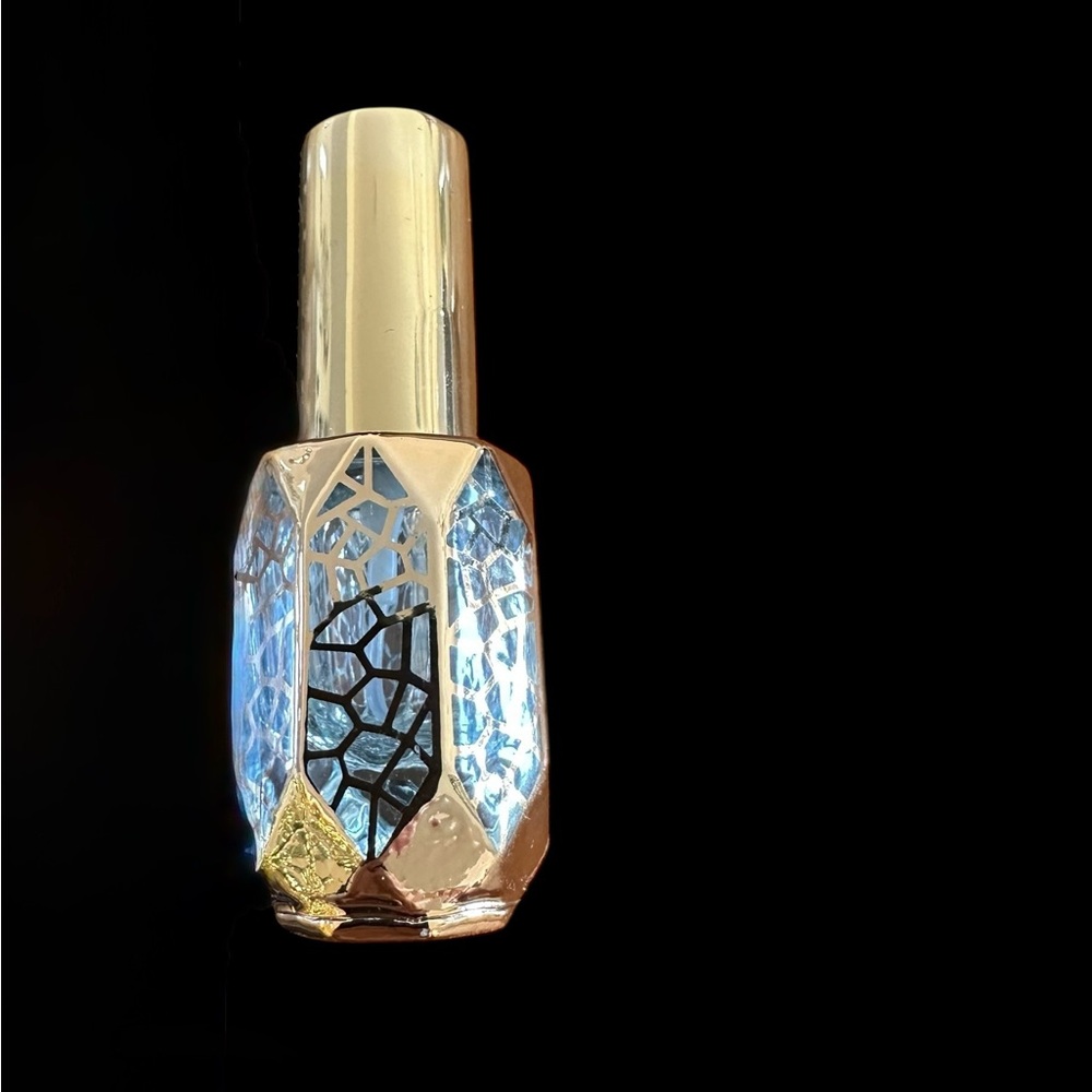 Gold Geometric Refillable Glass Perfume Bottle